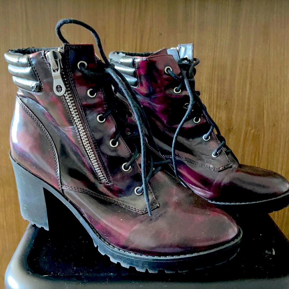 Blood red NINE WEST boots size 10